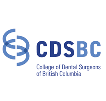 College of Dental Surgeons of British Columbia (CDSBC) Logo Logo of the College of Dental Surgeons of British Columbia (CDSBC) featuring interlocking blue curved lines and bold blue text