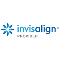 Certified Invisalign Provider Invisalign Provider logo featuring a blue starburst symbol and the word